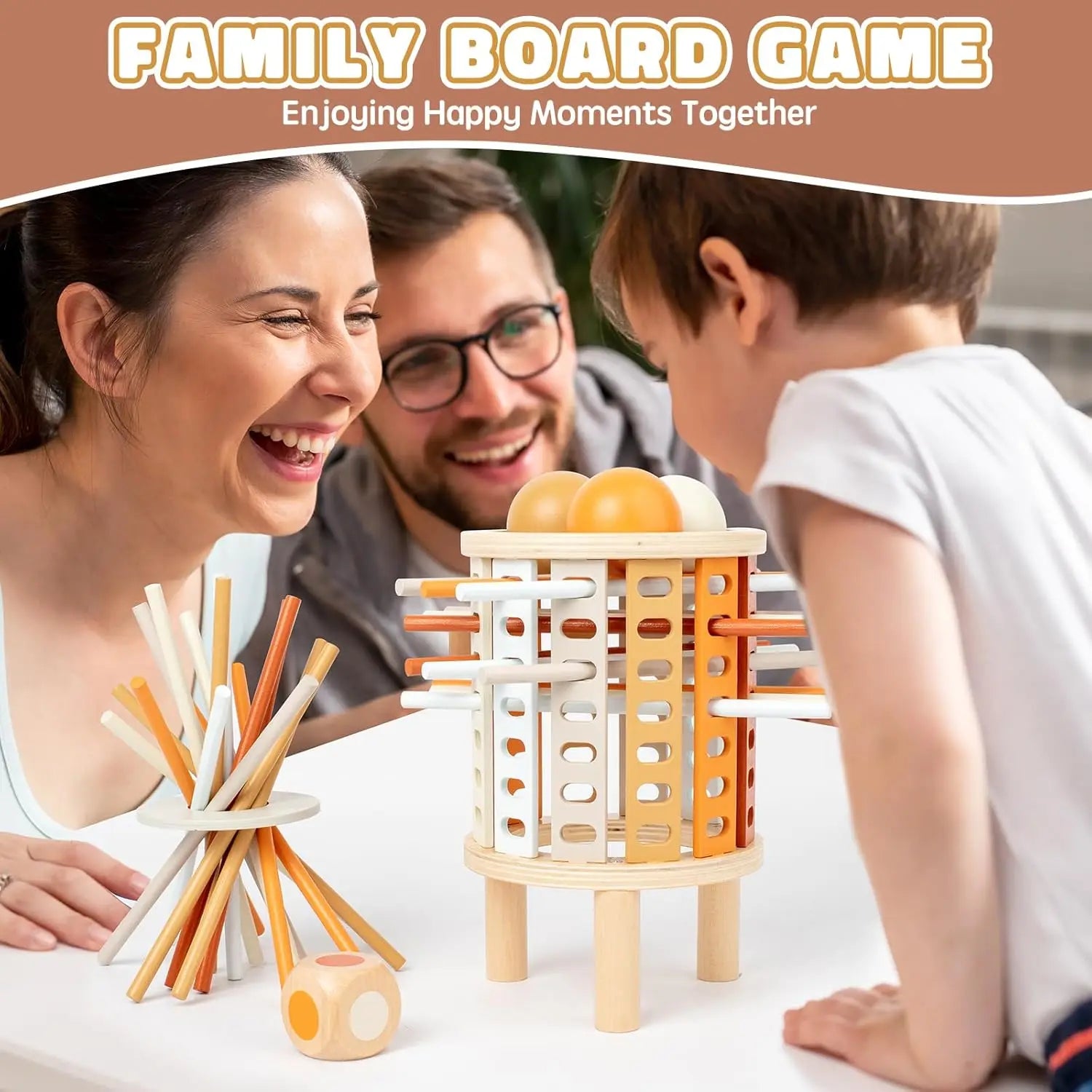 Montessori Wooden Stick & Ball Drop Game