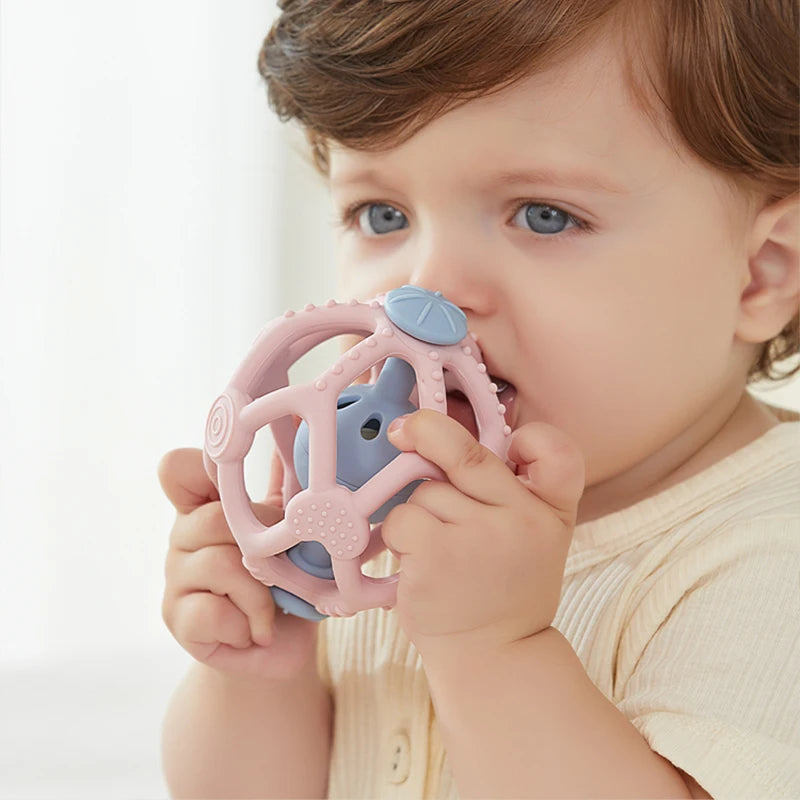 Textured Silicone Rattle Ball