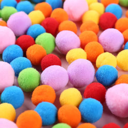 200-1000pcs Multicolor Pompoms for DIY Kids Crafts, featuring vibrant, fluffy balls ideal for creative projects, available in various sizes to inspire endless crafting possibilities.