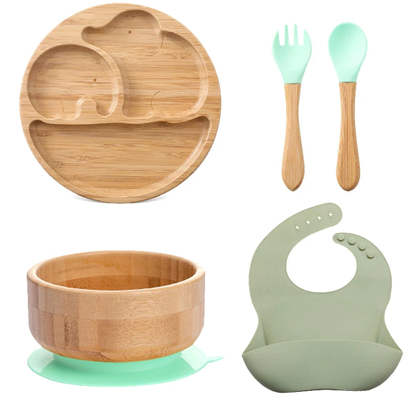 Elephant Divided Plate and Tableware Sets