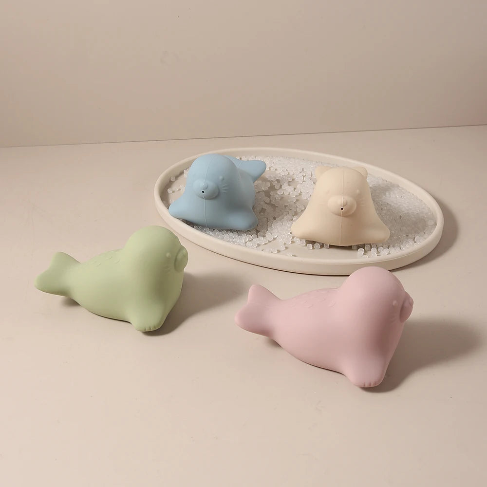Baby Silicone Seal Bath Toy – Soft BPA-Free Water Toy for Babies