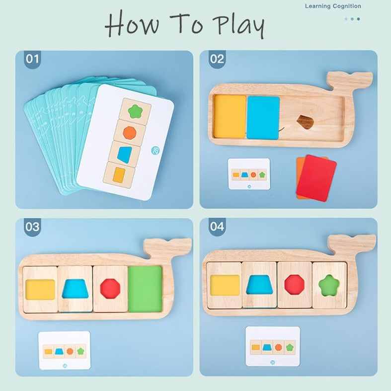 Montessori Color Recognition Whale Puzzle