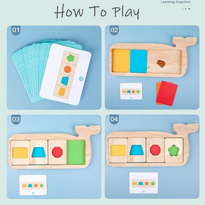 Montessori Color Recognition Whale Puzzle
