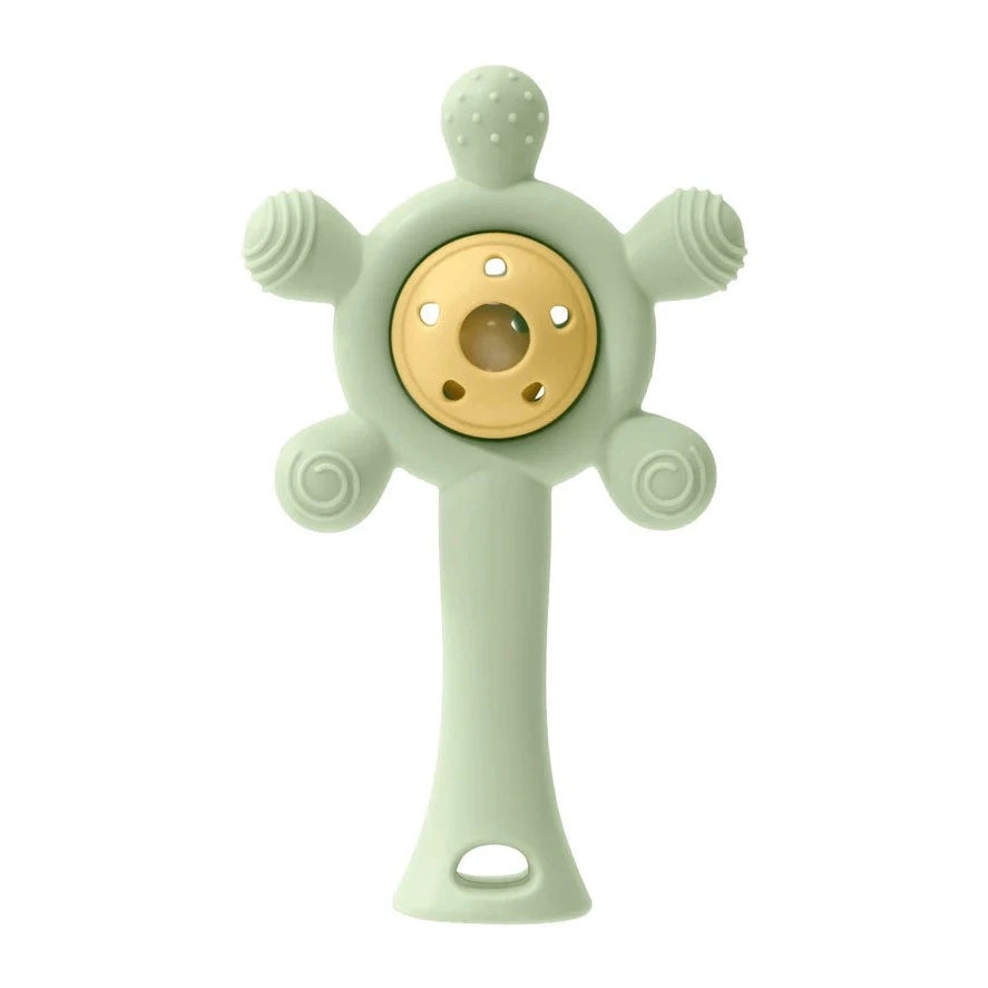 Silicone Teether and Rattle Toy | Baby Sensory Teething Ring