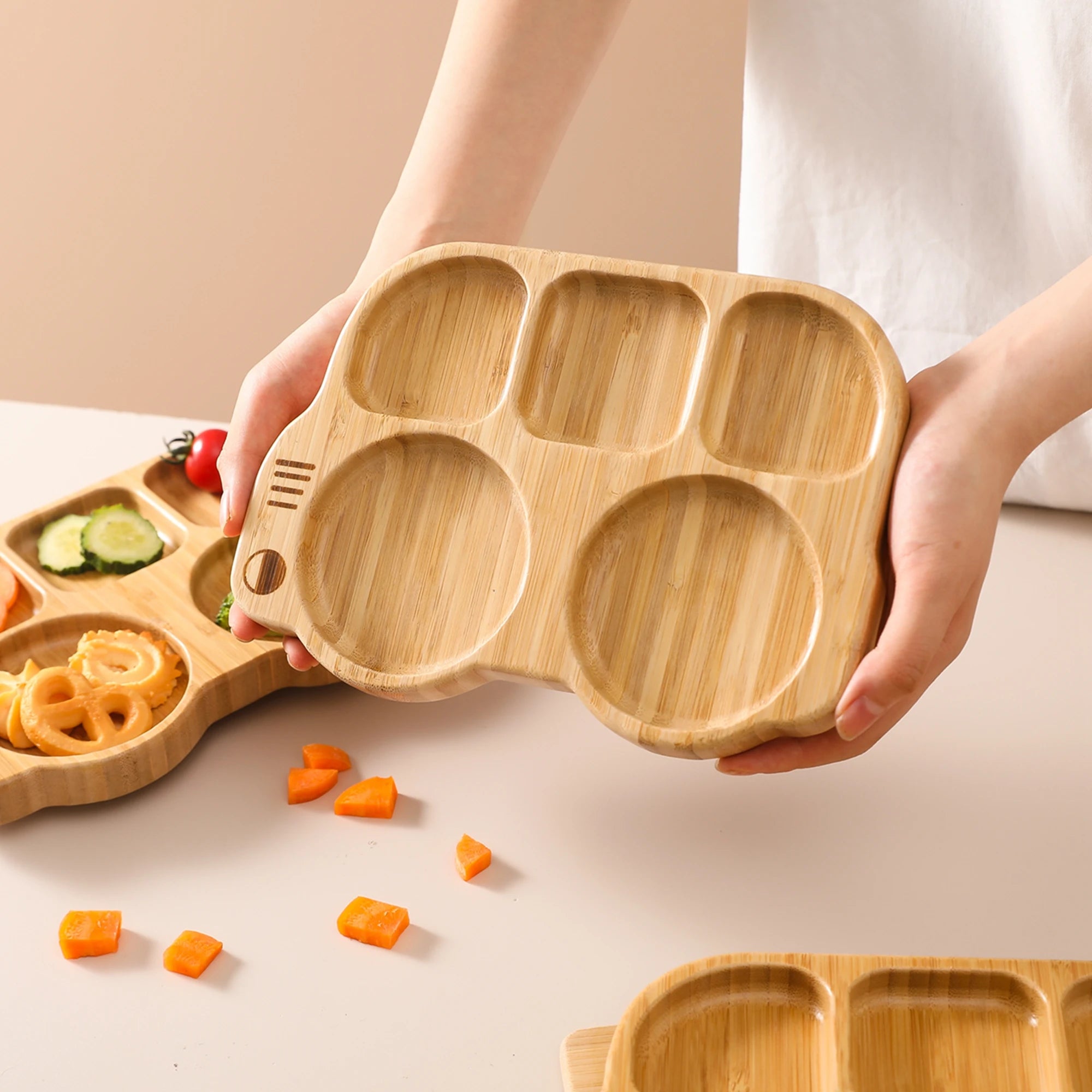 Bamboo Bus Baby Feeding Plate Set | Oliver Montessori
