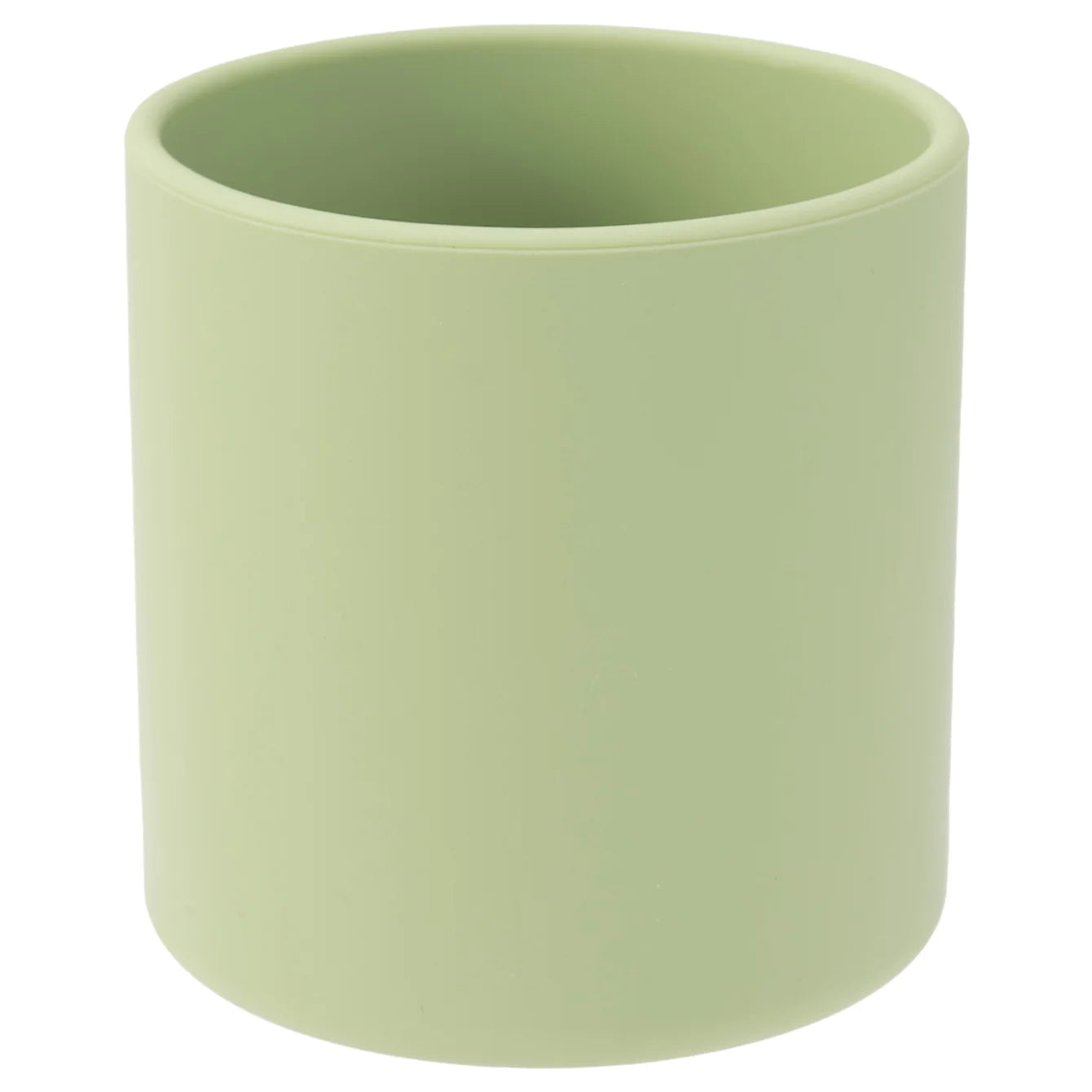 Silicone open training cup in Sage