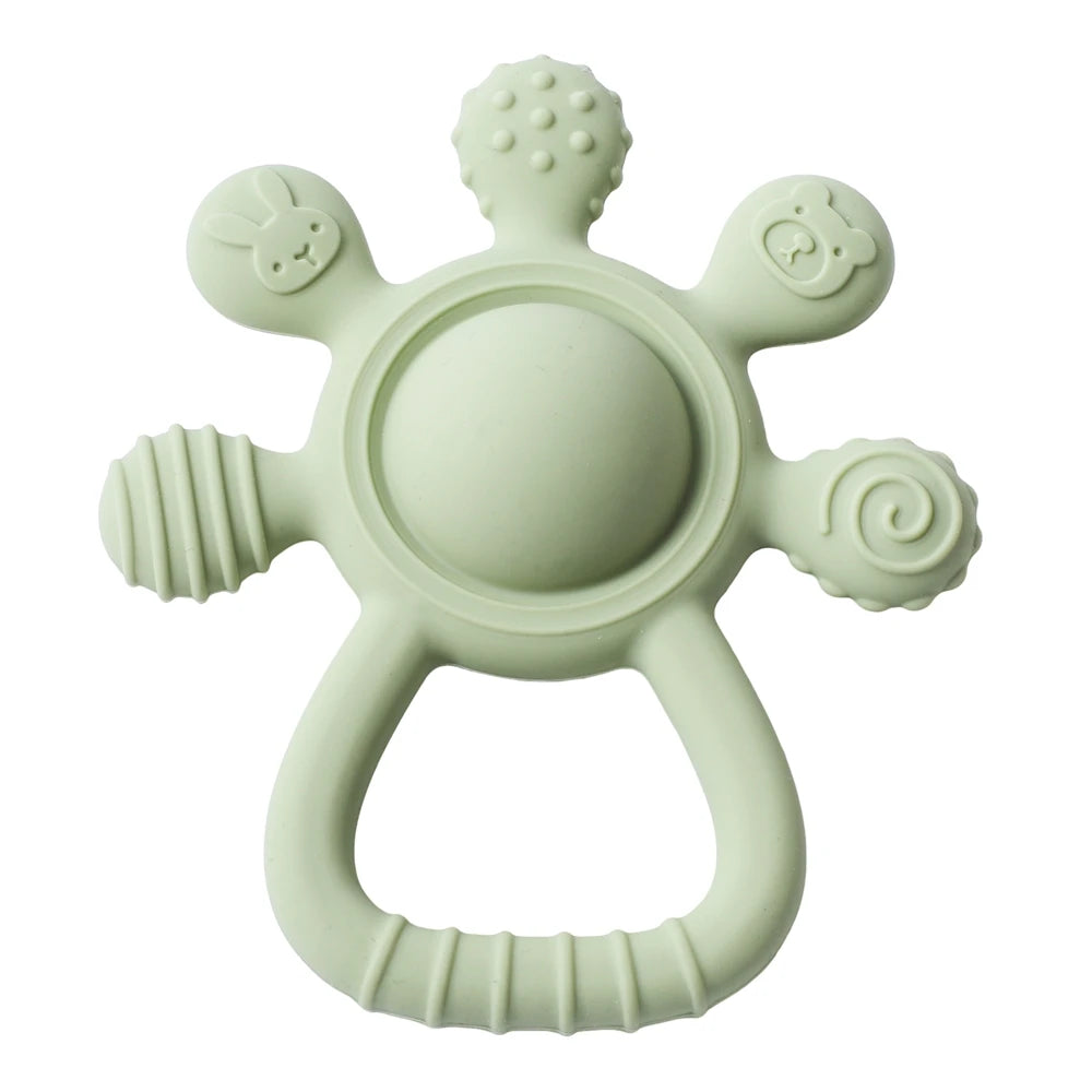 Silicone Teether Rattle & Hand Bell
