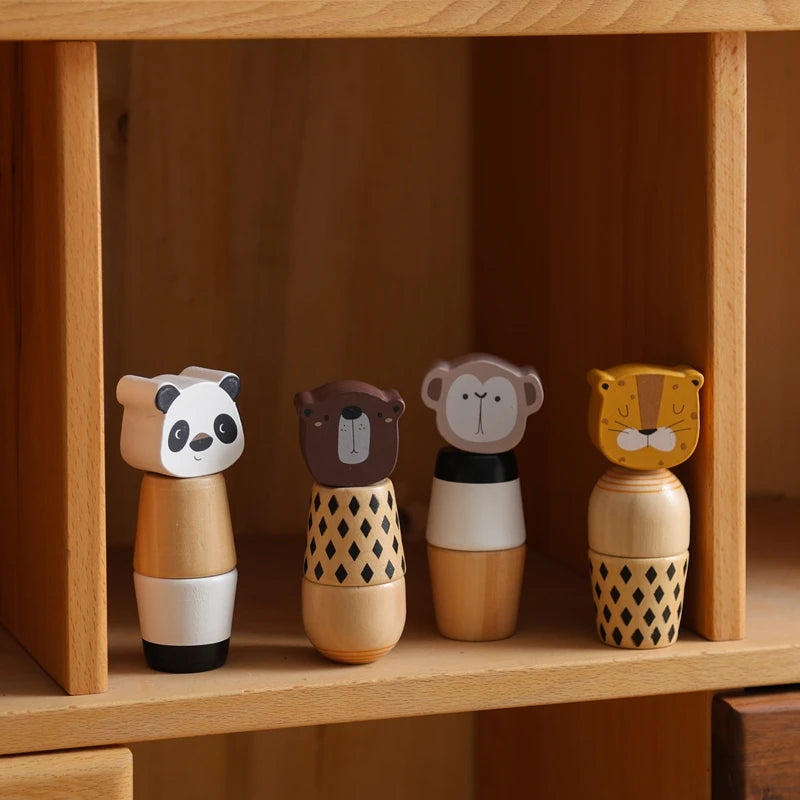 Wooden Animal Screw Toy | Oliver and Company Montessori Toys