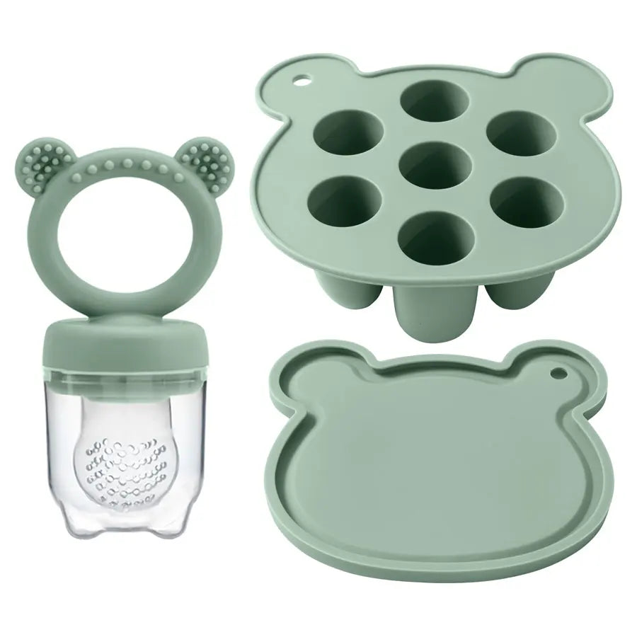 Sage popsicle tray, lid and fruit feeder