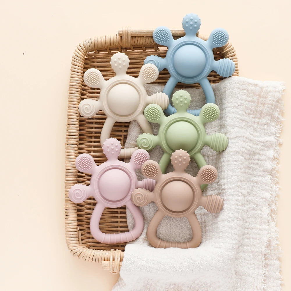 Silicone Teether Rattle & Hand Bell