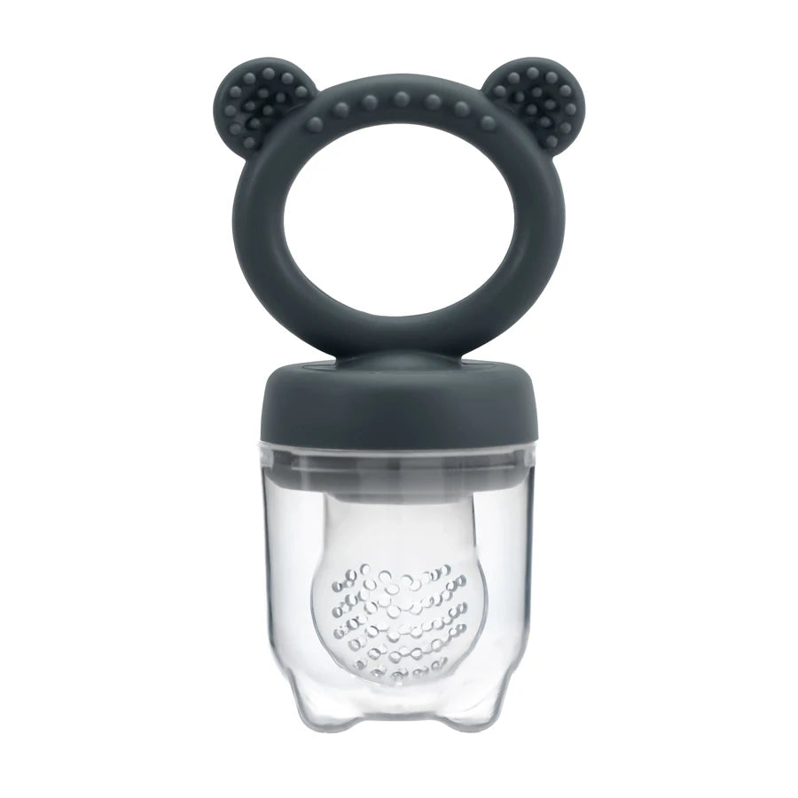 Charcoal bear silicone fresh food feeder