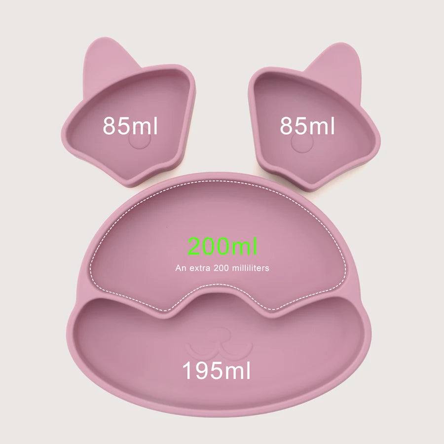 Fox plate sections: two 85ml and one 195ml