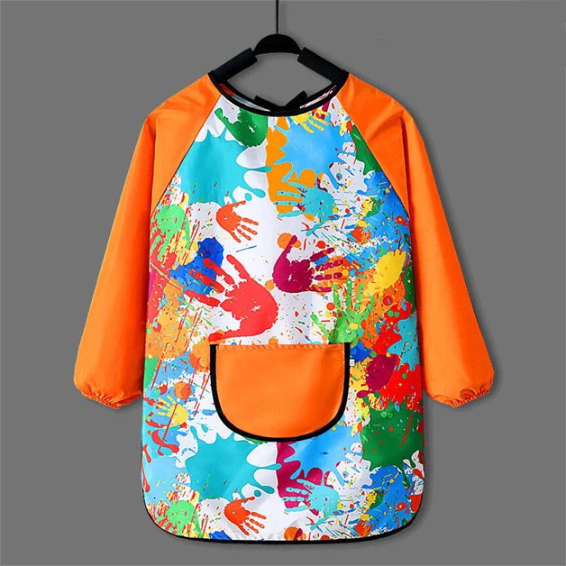 Kids Waterproof Long-Sleeved Painting Apron | Oliver Montessori