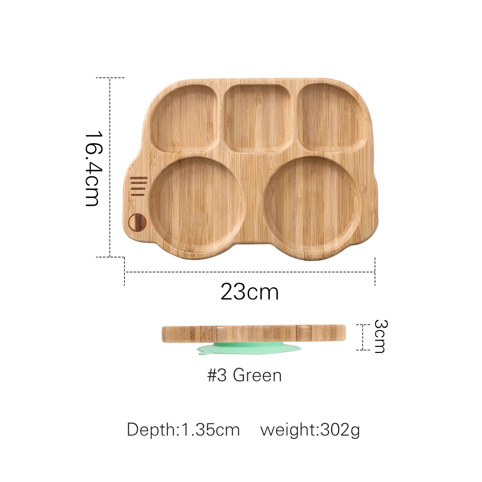 Bamboo Bus Baby Feeding Plate Set | Oliver Montessori