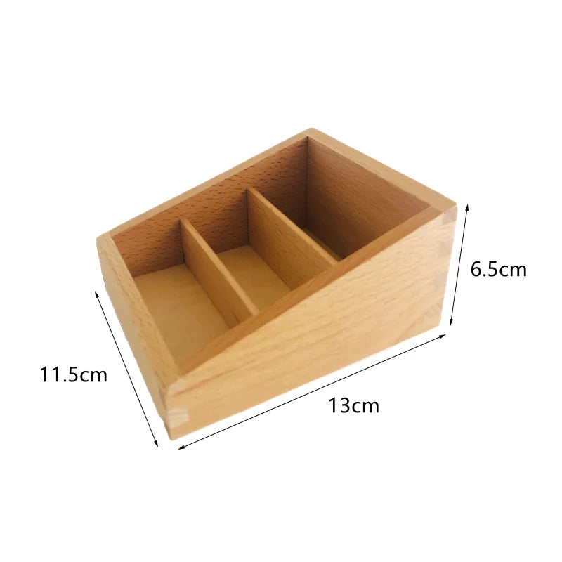Montessori Farm Animals 3 Part Cards with Bamboo Tray 