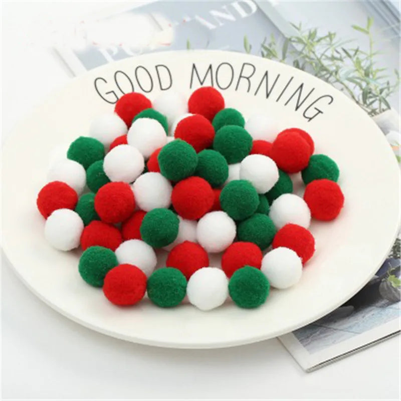 500/2000Pcs Mixed Color Fluffy Soft Colored Pompoms for Crafts