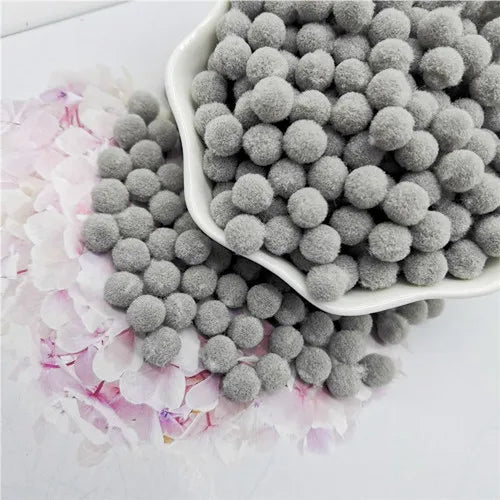 500/2000Pcs Mixed Color Fluffy Soft Colored Pompoms for Crafts