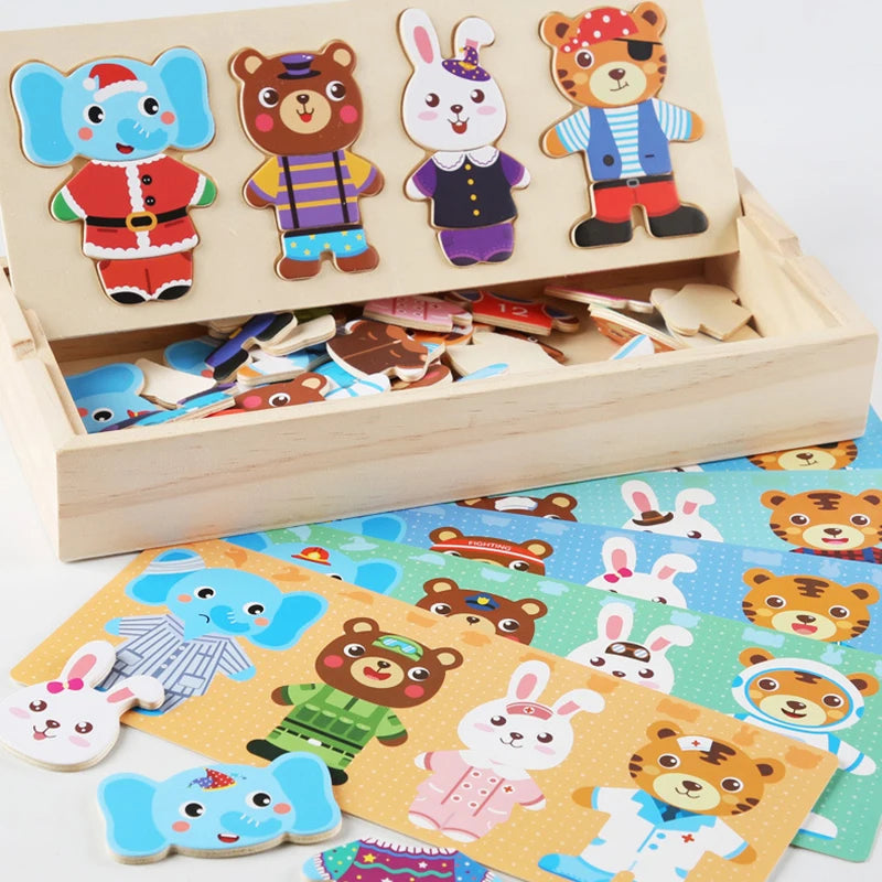 Wooden Dress-Up Mix & Match Puzzle – Oliver & Company