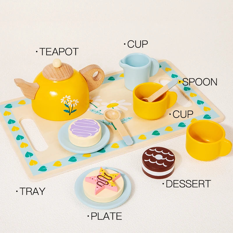 Wooden Tea & Sweets Play Set | Oliver Montessori Toys