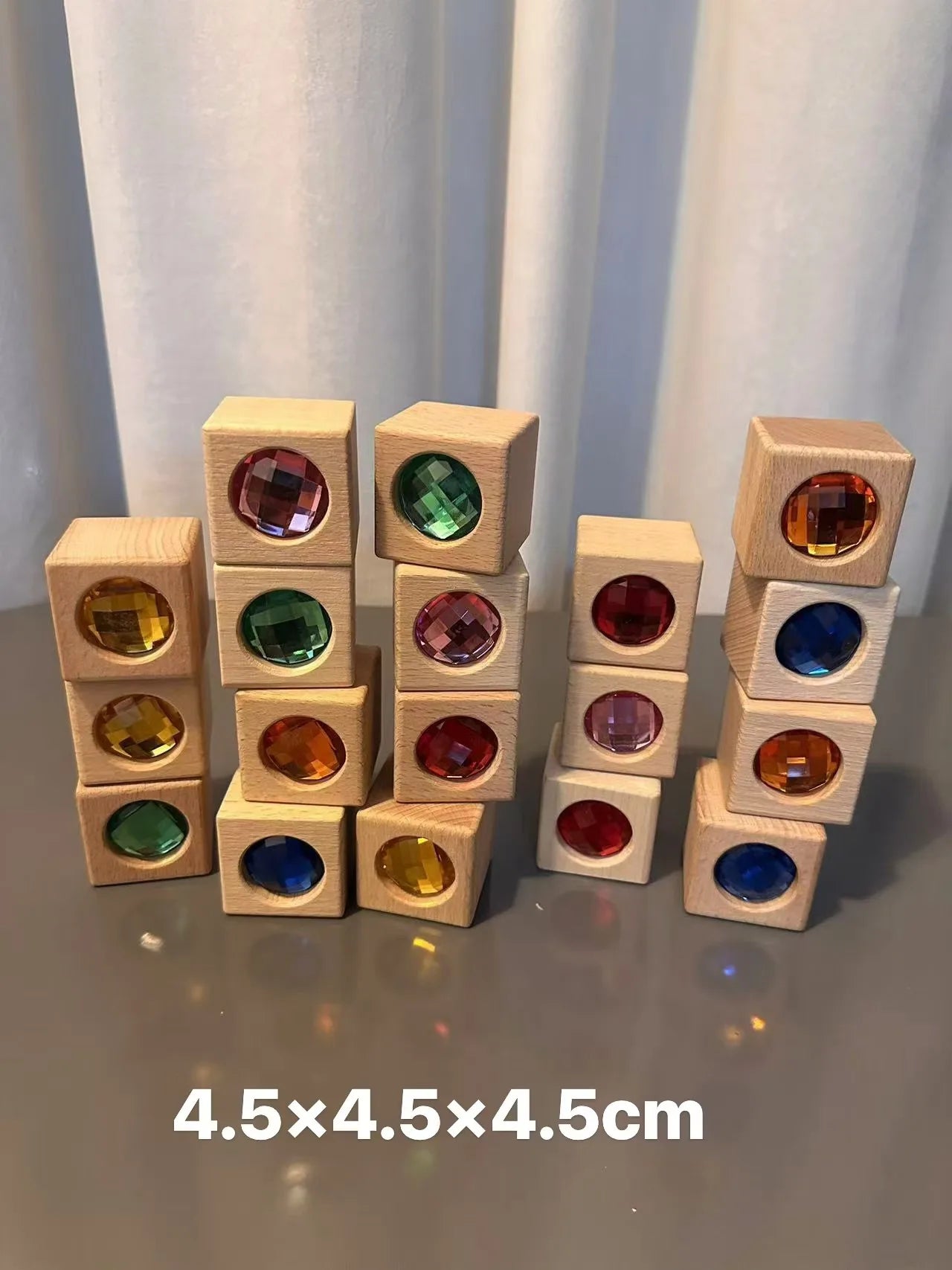 3D Gem Wooden Building Blocks