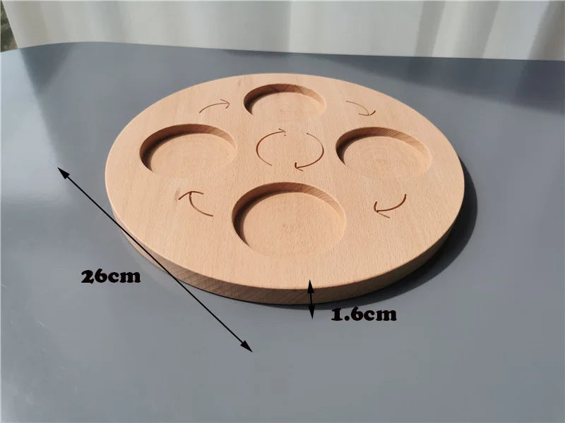 Wooden Life Cycle Learning Board with Figurines