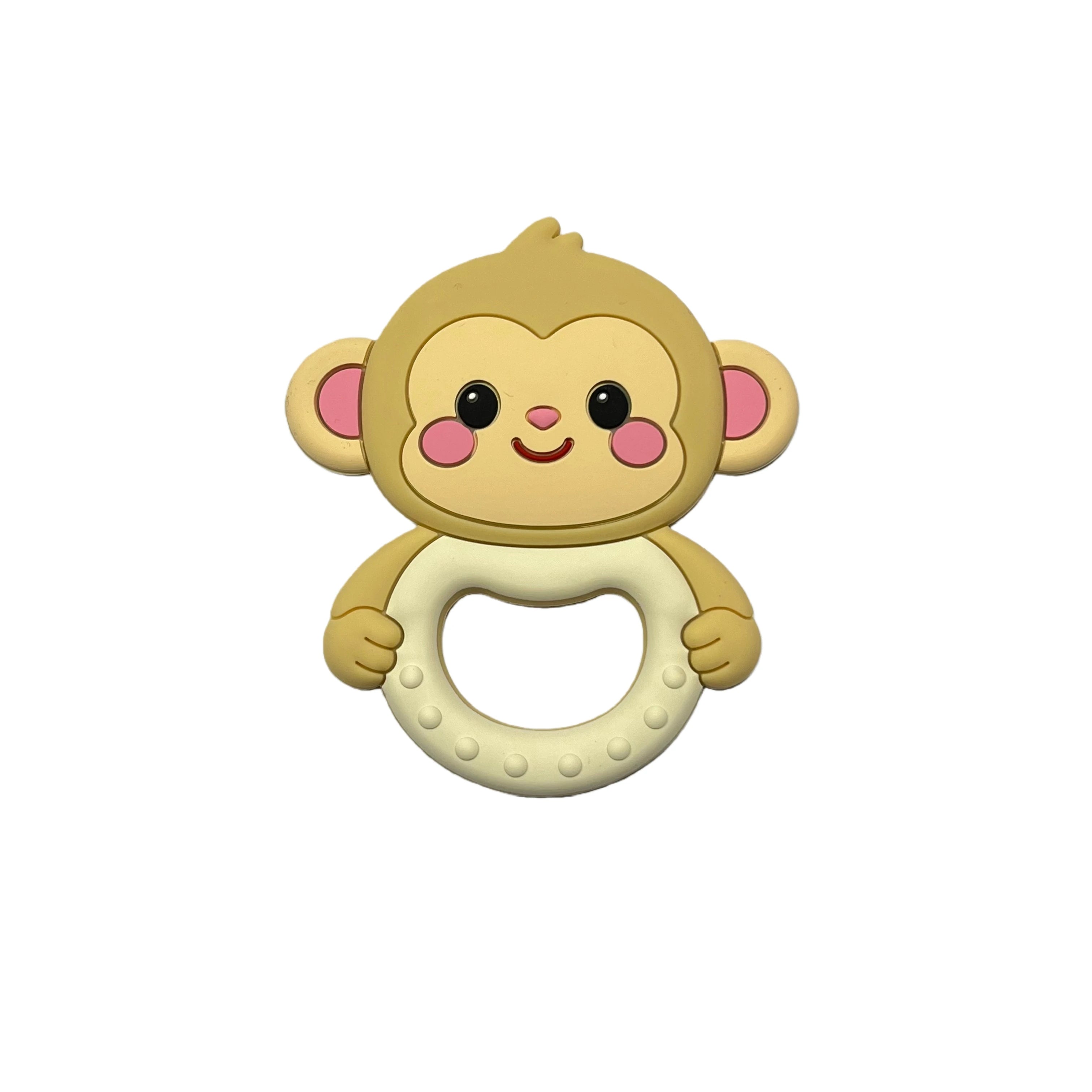 Silicone Monkey Teether with Ring - Oliver & Company