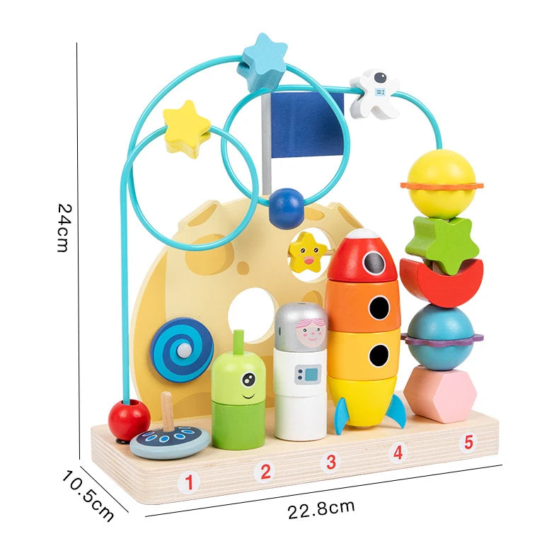 Montessori Wooden Outer Space Activity Toy