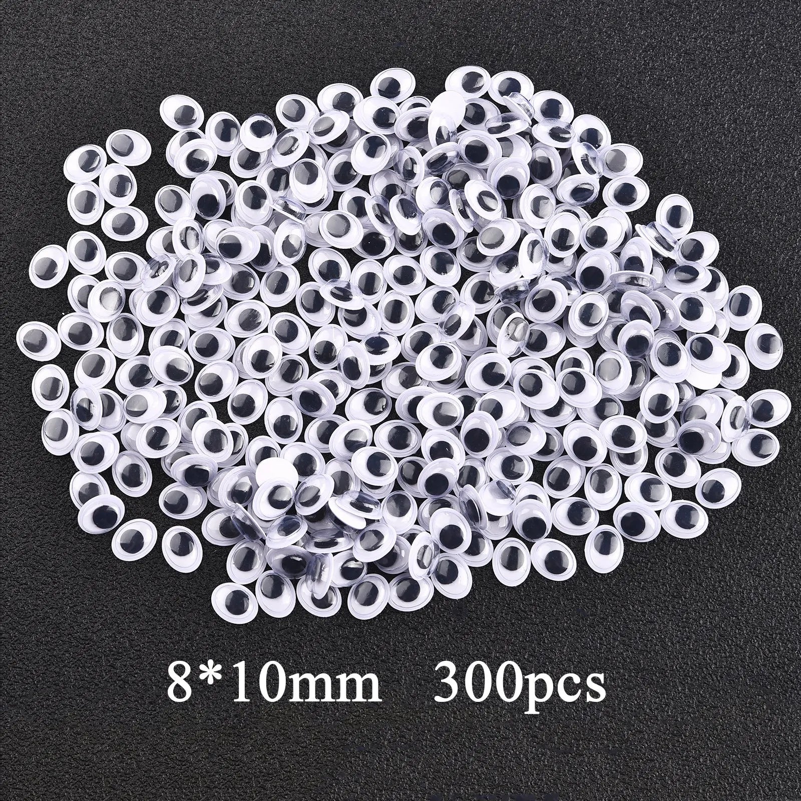 Movable Googly Eyes - Kindergarten Craft Supplies, featuring a pile of assorted plastic eyes, perfect for enhancing creativity in children's art and craft projects.