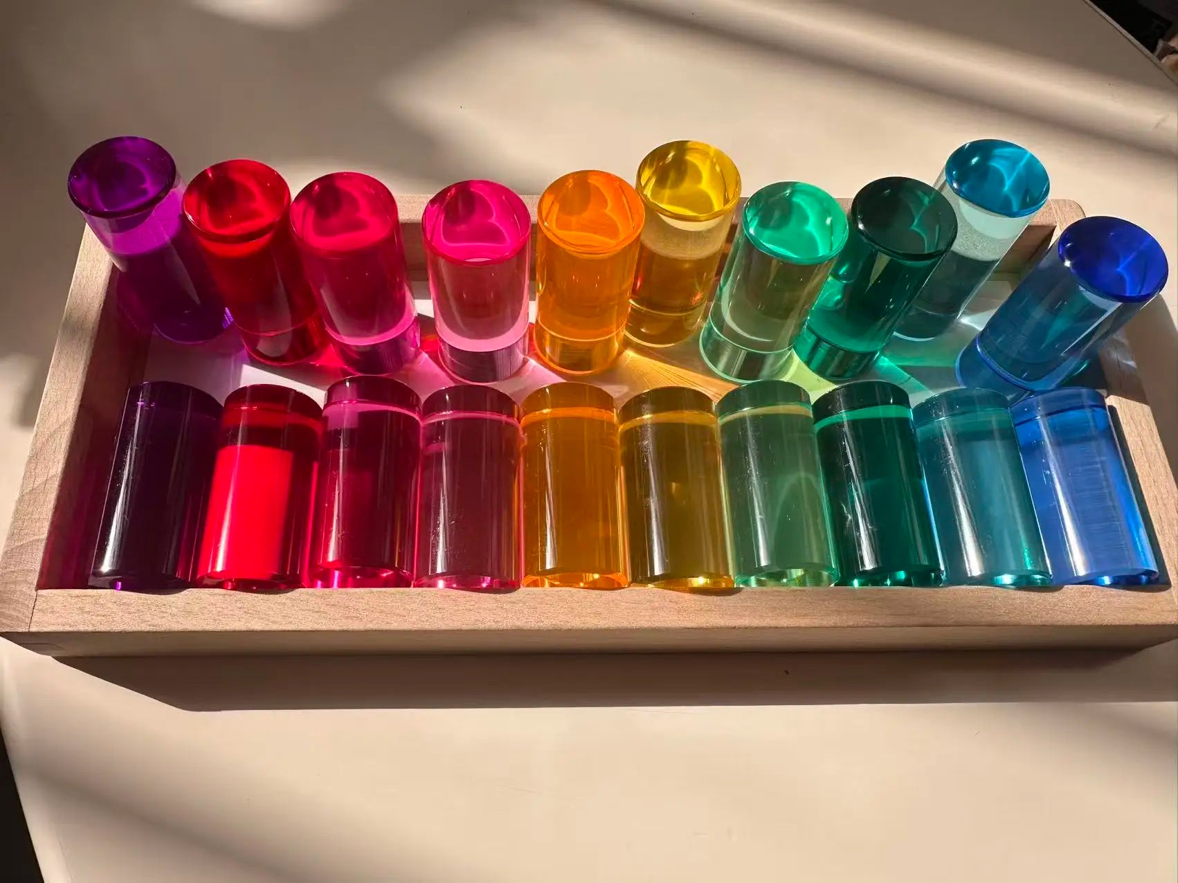Rainbow Transparent Acrylic Arch Stacker for Kids