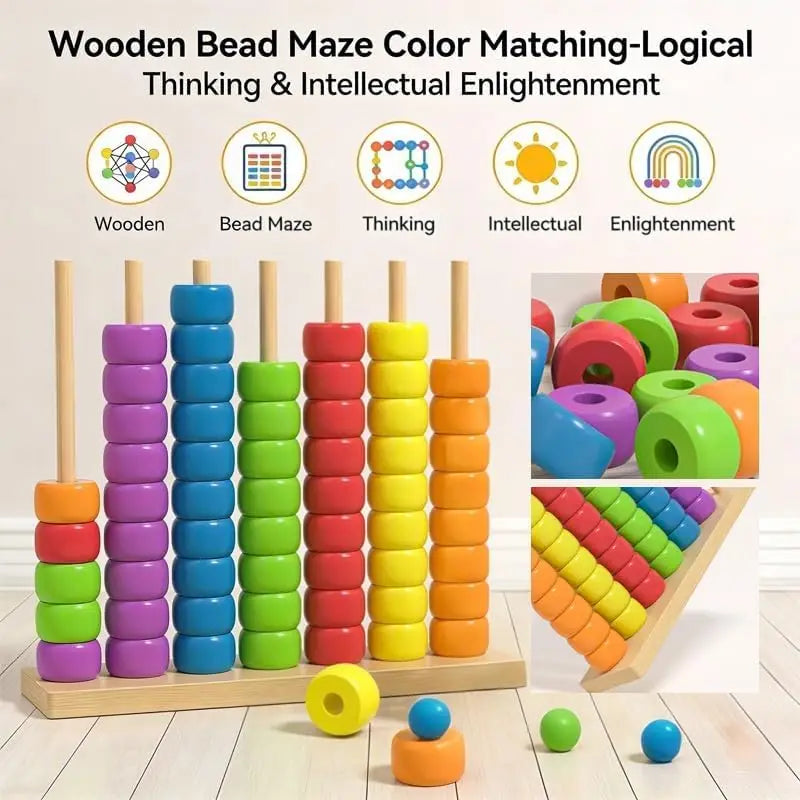 Wooden Rainbow Abacus
