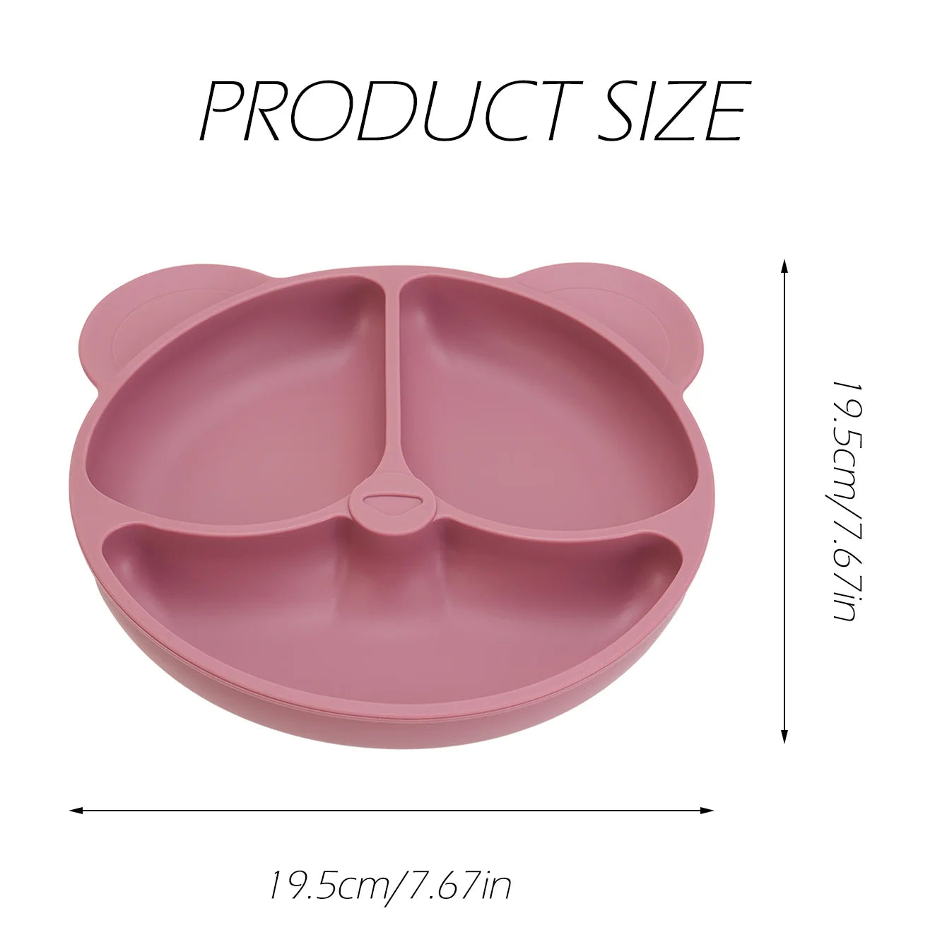 Bear divided plate, 19.5 x 19.5cm