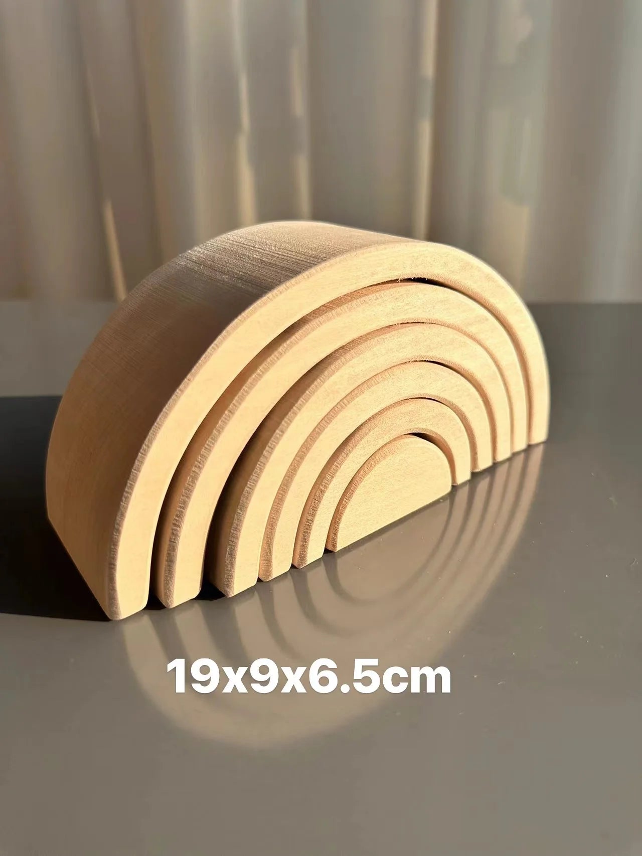 Montessori Large Basswood Arch, Semi-Circle, Tree, Peg Doll, and Ball Set