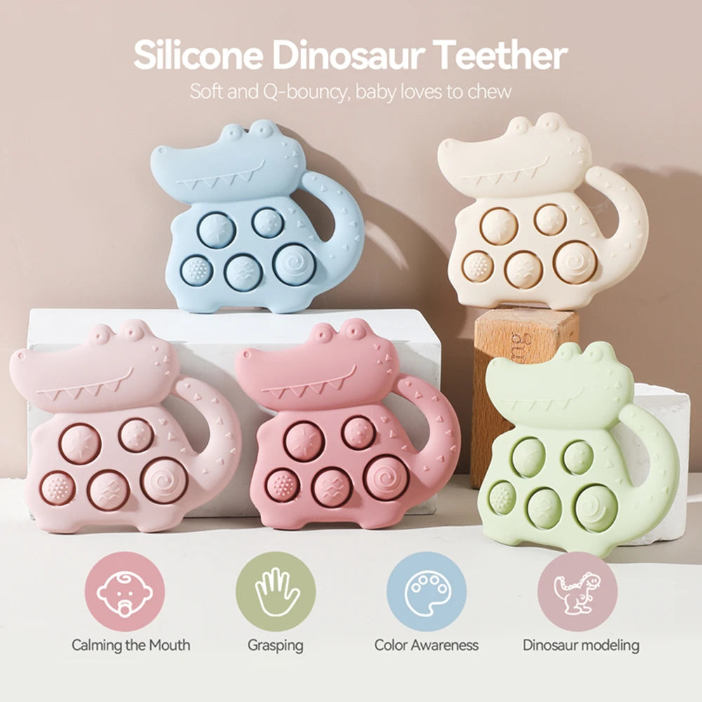 Silicone Dinosaur Baby Teether 
