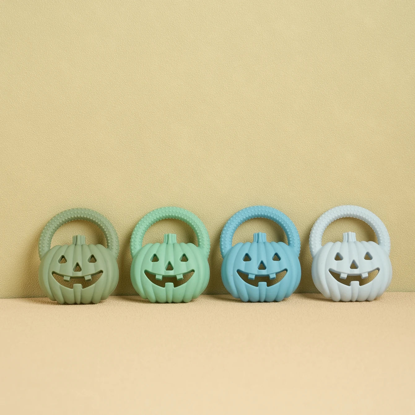 Pumpkin Silicone Teether | Oliver and Company Montessori Toys