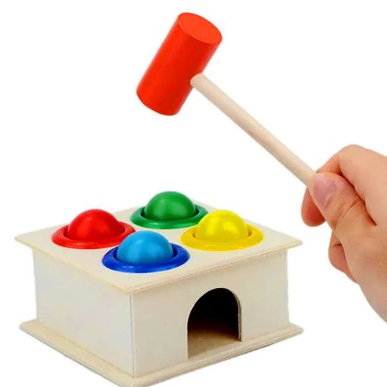 Montessori Wooden Toy Hammering Ball Game