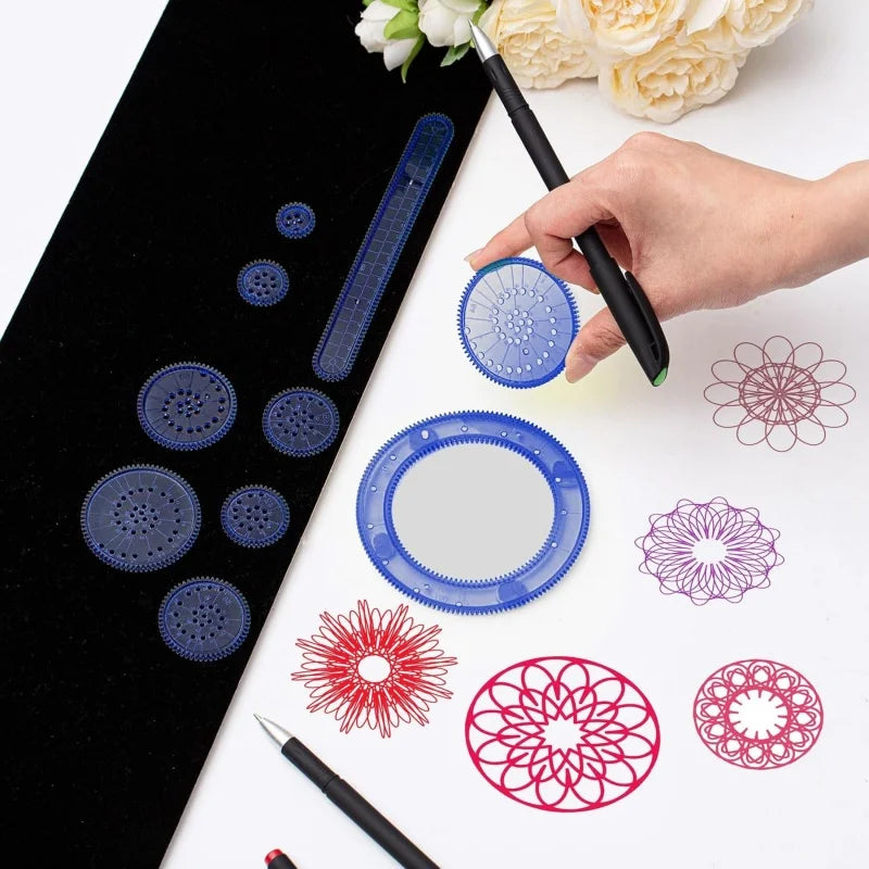 Spiral Gear Drawing Set for Kids – Montessori Geometric Art Tool – Oliver & Company
