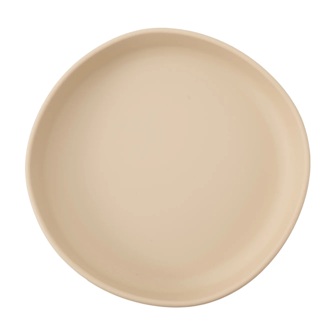 Round silicone suction plate in Beach Sand