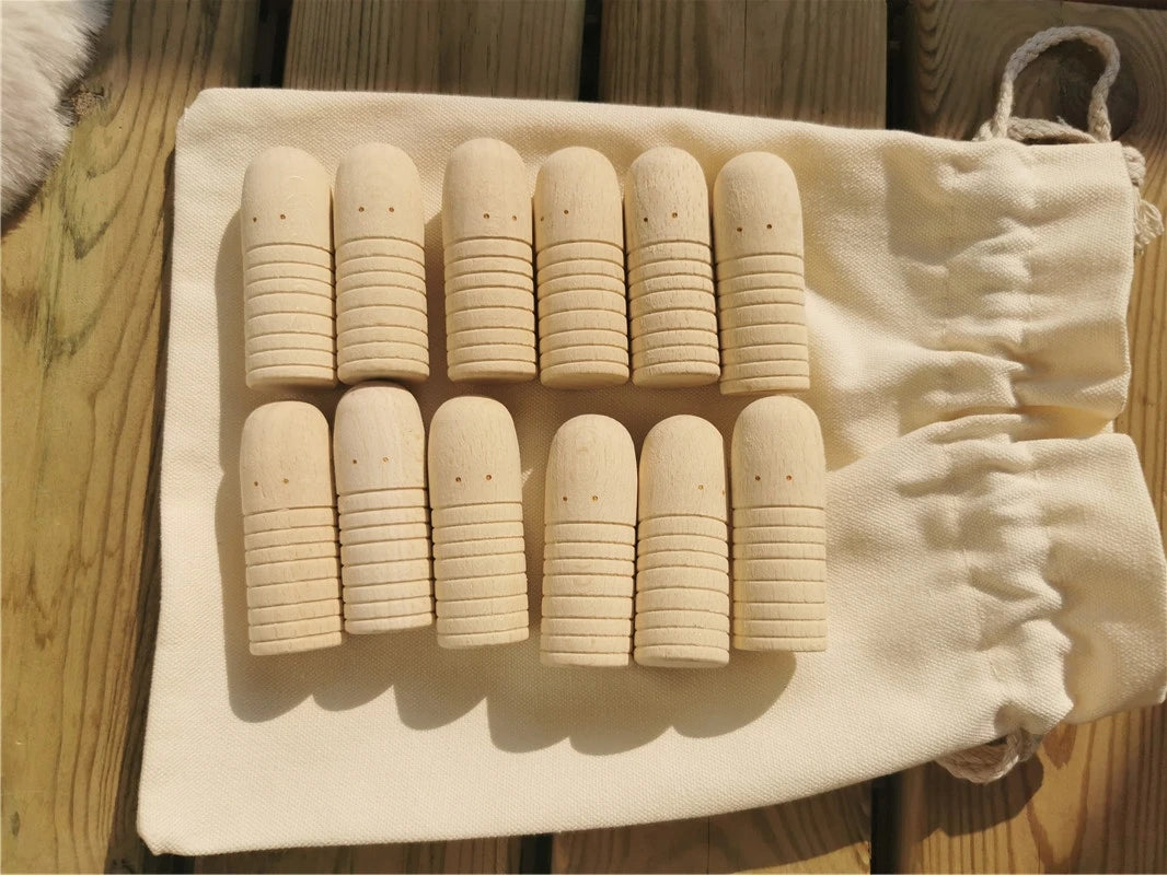 Rainbow Wooden Loose Parts - Shoots, Sticks & Cubes Collection