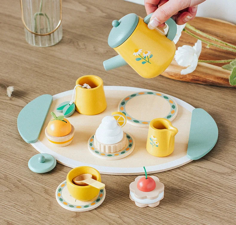 Pretend Play Tea & Dessert Set | Oliver Montessori Toys