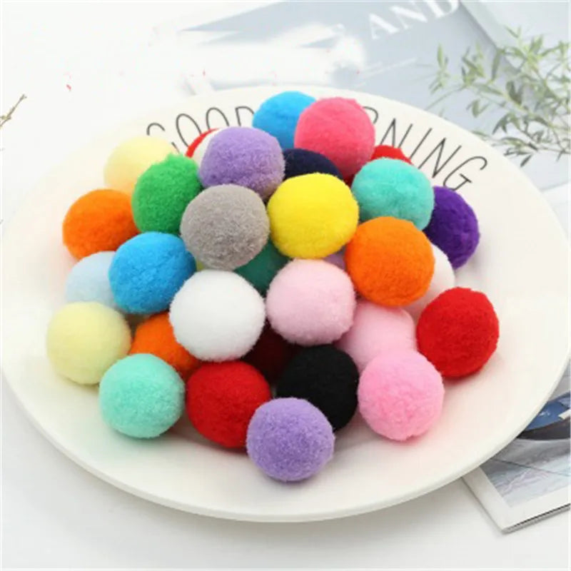 500/2000Pcs Mixed Color Fluffy Soft Colored Pompoms for Crafts
