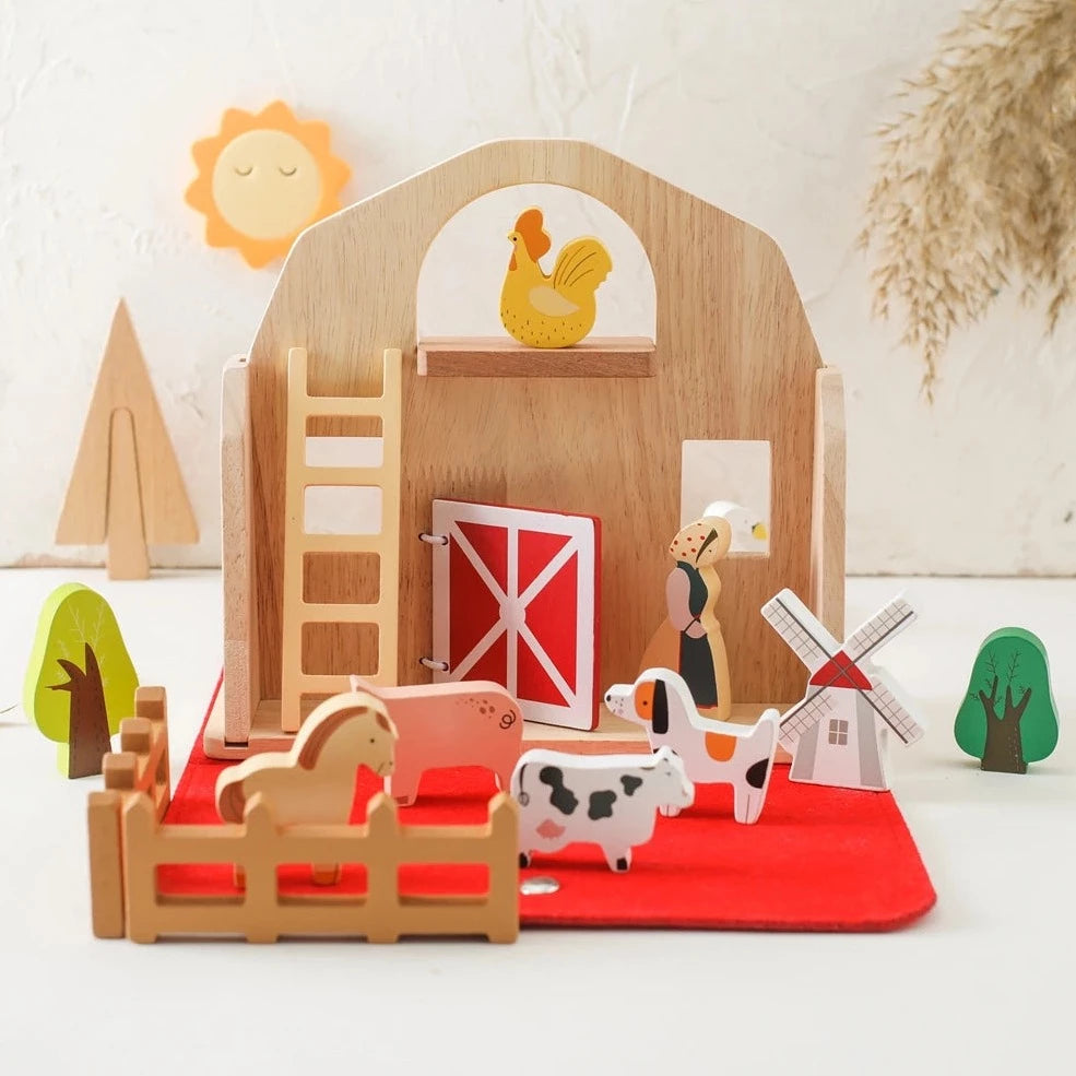 Montessori Wooden Farmhouse Toy