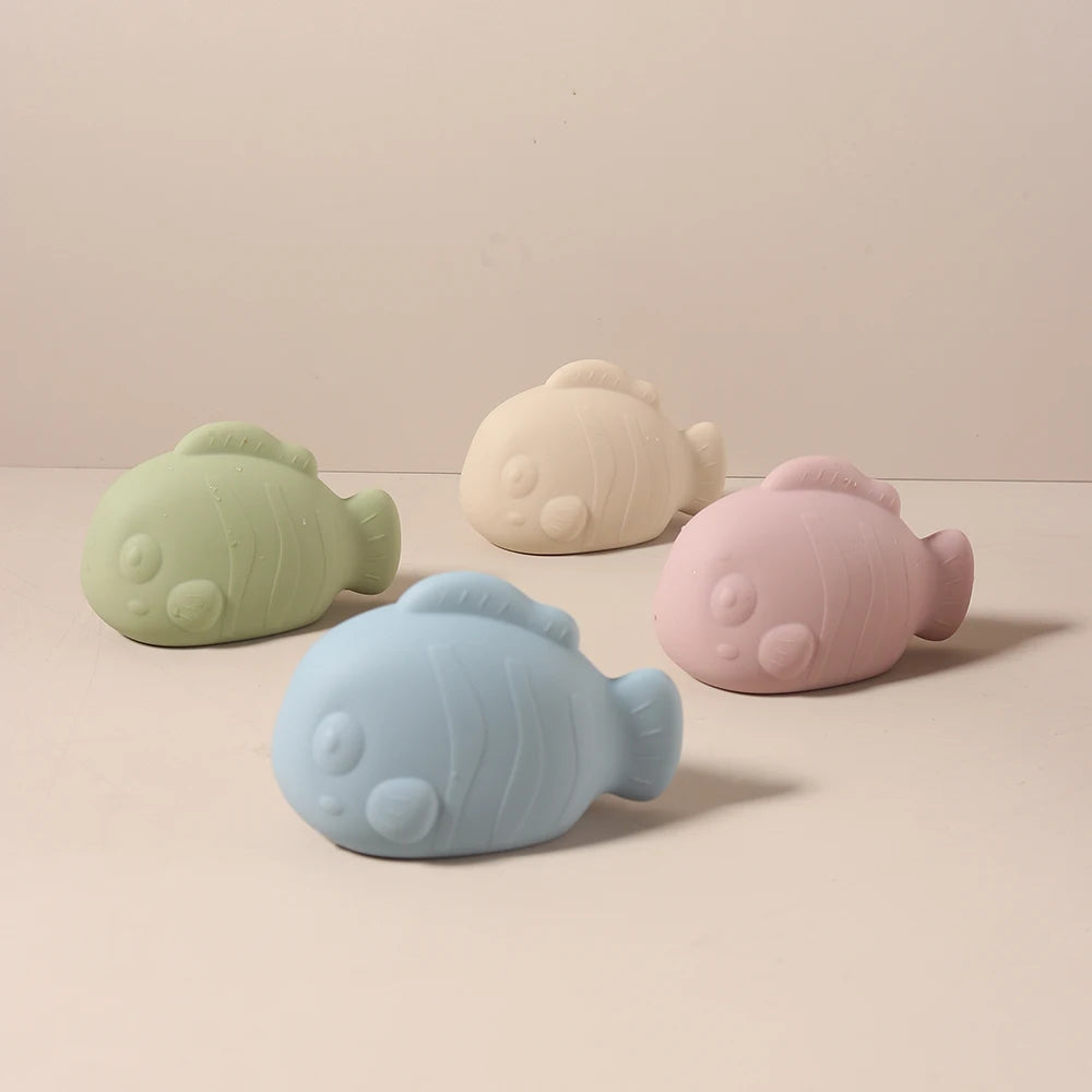 Silicone Fish Bath Toy – Squeeze and Spray Water Toy for Babies