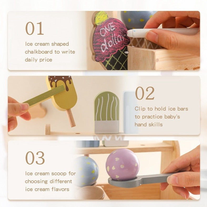 Montessori Wooden Ice Cream Toy