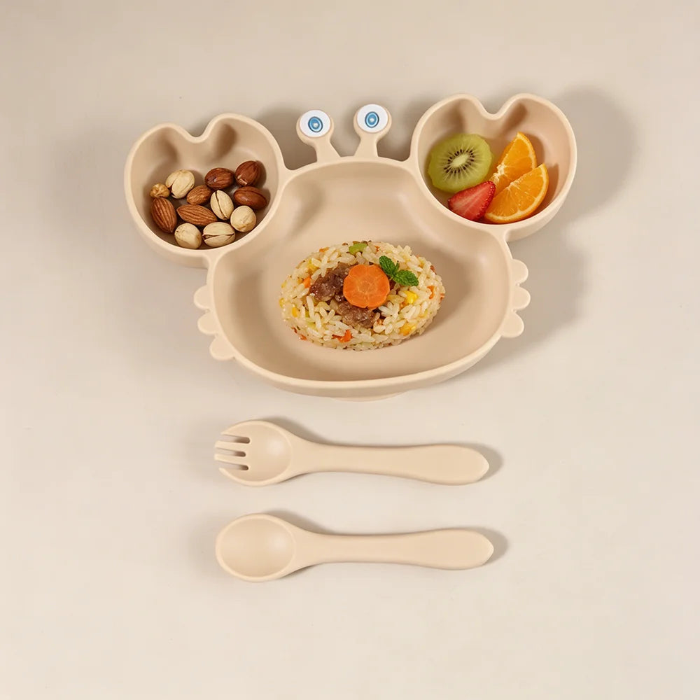 Silicone Crab Suction Plate | Oliver & Company Montessori Toys