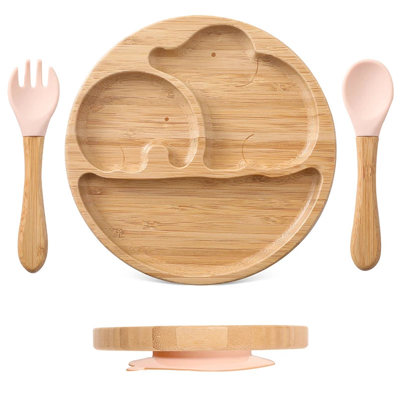 Elephant Divided Plate and Tableware Sets