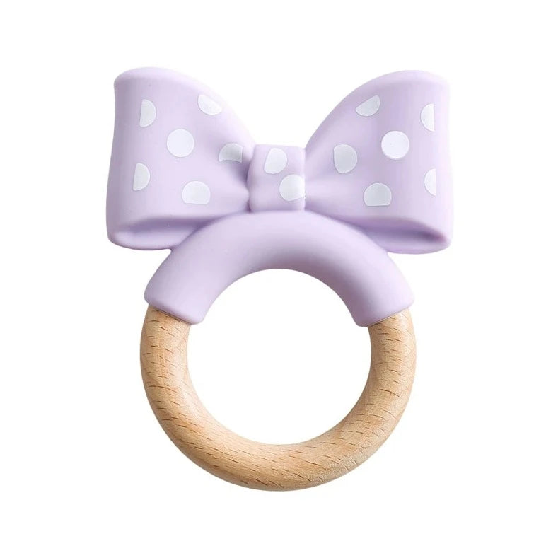 Cartoon Bow Baby Teething Toy | BPA-Free | Oliver Montessori