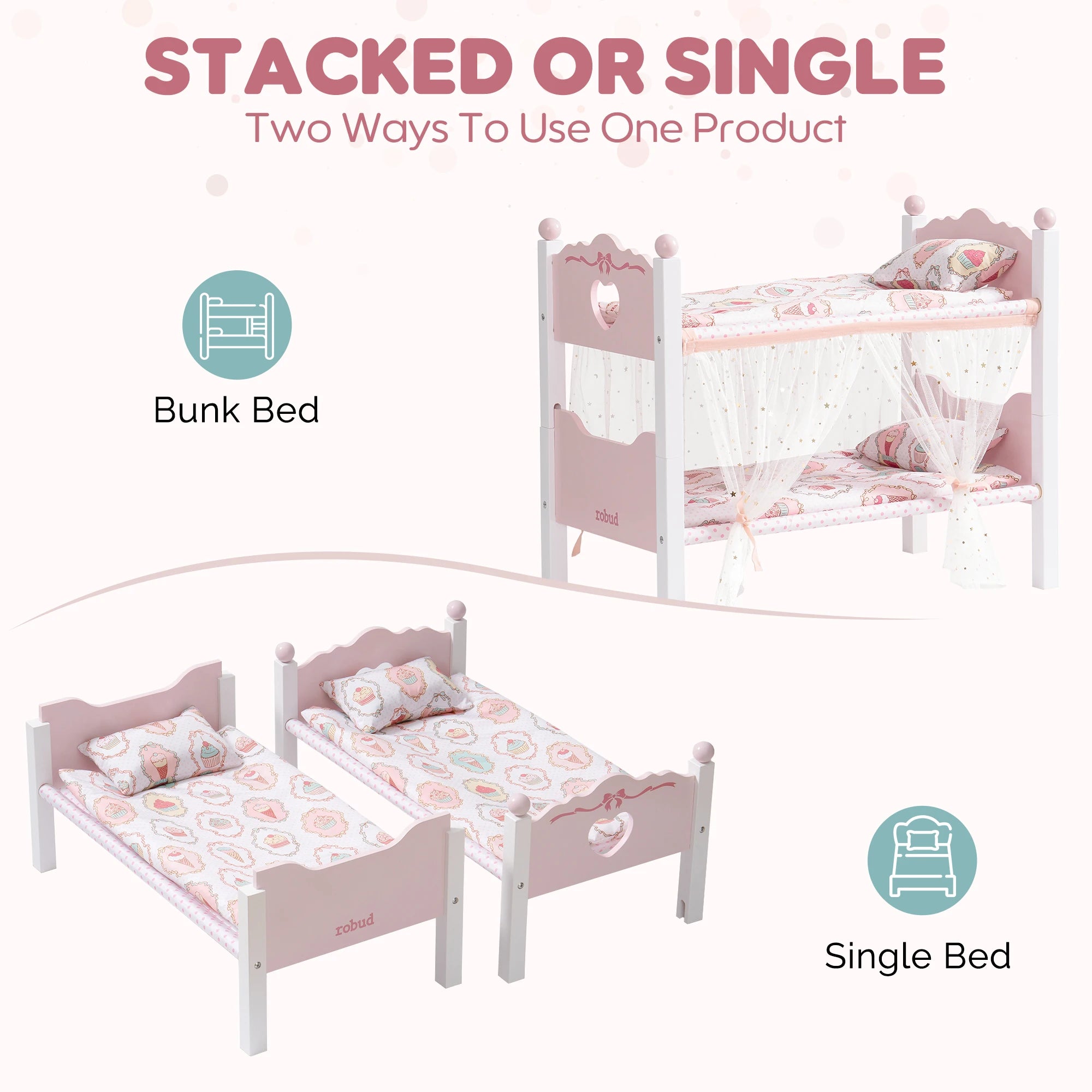 Stackable Doll Bunk Beds