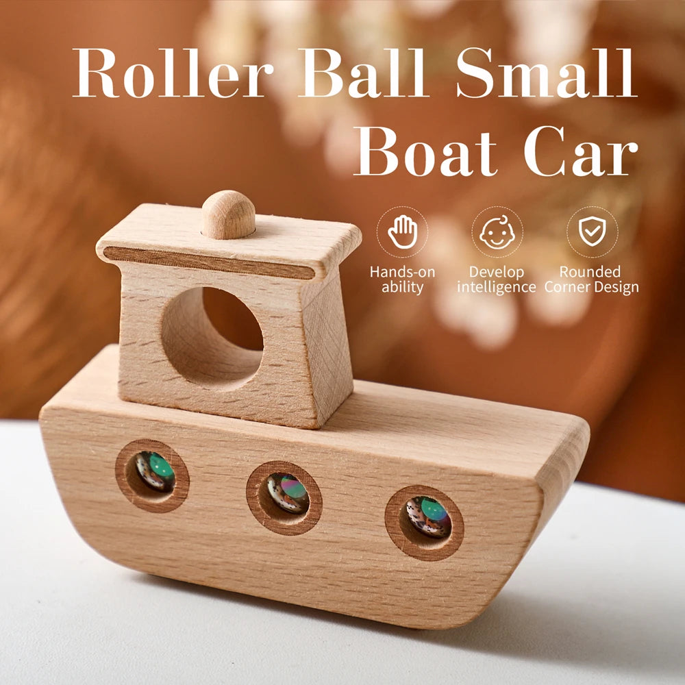 Montessori Wooden Kaleidoscope Boat Toy | Oliver and Company