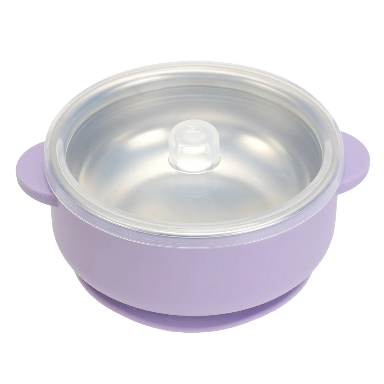 Stainless Steel Silicone Suction Bowl with Lid | Oliver & Company Montessori Toys