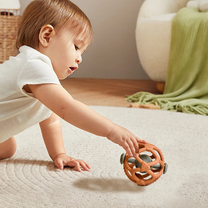 Textured Silicone Rattle Ball